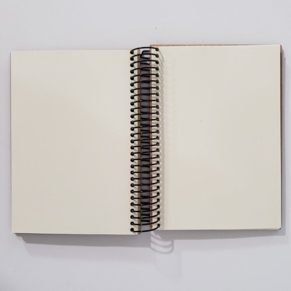 Unique Laser-Cut Wood Cover Spiral Notebook - Picture 4 of 6